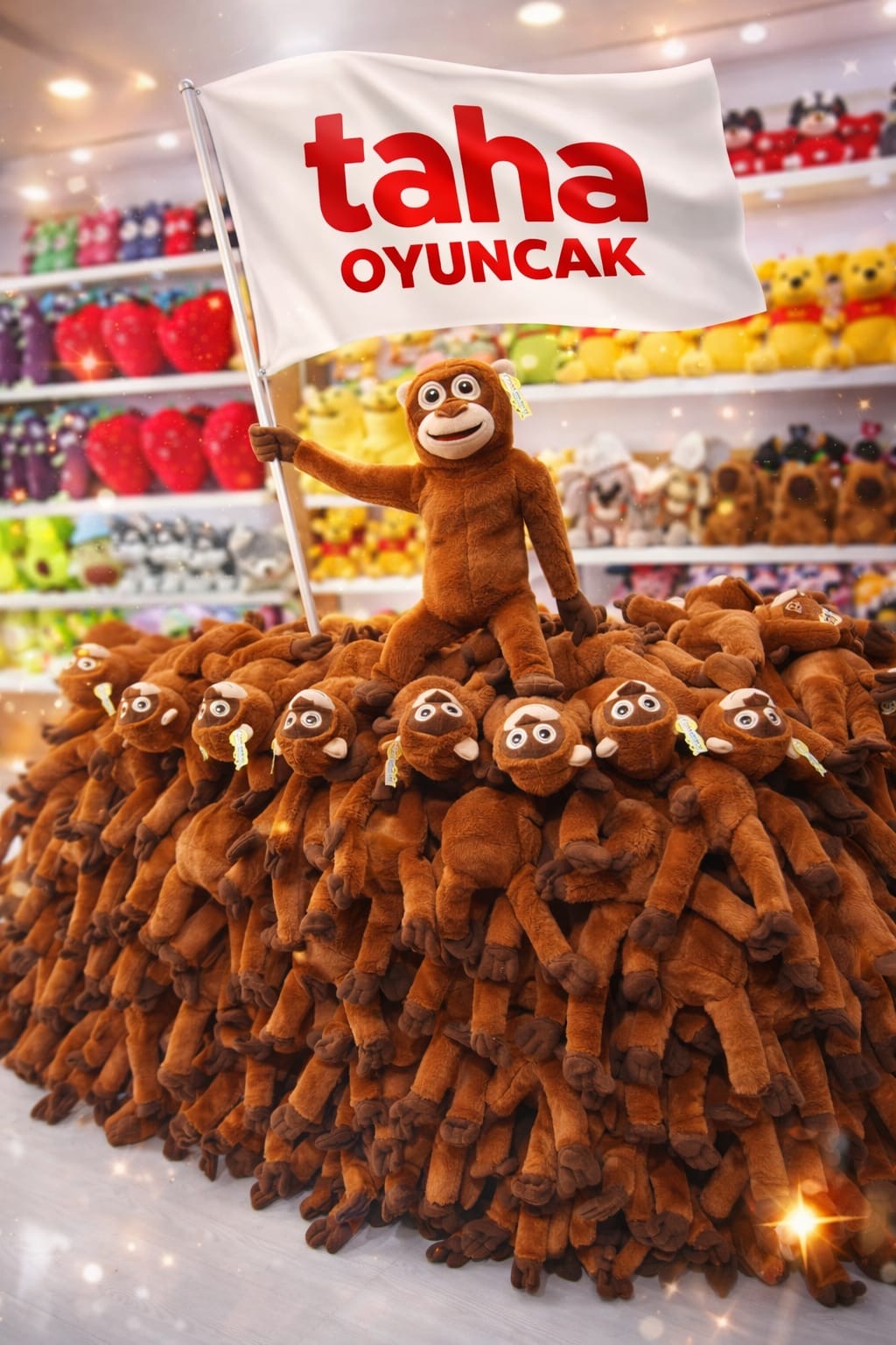 Maymun  punch peluş oyuncak 65 cm
